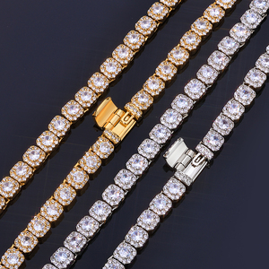 Lab-Grown Diamond Tennis <b>Chain</b> Necklace 925 <b>Silver</b> Lightweight Certified Diamond Iced Out Luxury <b>Mens</b> Womens Fine Jewelry Gift - Product Image 5