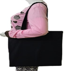 Natural Recycled Organic Cotton Reusable Custom <b>Canvas</b> Tote Bag Rope Handle Letter Pattern Zipper Closure for Gift Outdoor Use - Product Image 2