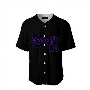 Maillot de baseball personnalisé noir, vert et blanc Mexi-co, unisexe, manches courtes, col en V, polyester/coton, imprimé, respirant, sport - Product Image 2