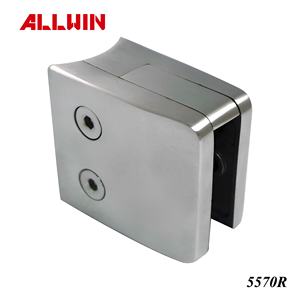 Abrazadera de Vidrio en Forma de D con Base Plana de Zinc de 45x63 mm, Clip para Barandilla de Vidrio, Herraje para Pasamanos - Product Image 2