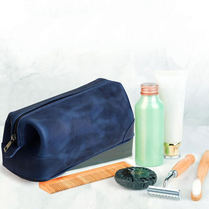 Premium Luxury leather Toiletry Bag travel accessories organizer with spacious interior and durable zipper closure in low price - Product Image 4