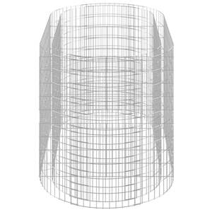 Grandes jardinières surélevées en gabion, robustes, en fer galvanisé argenté - Product Image 5