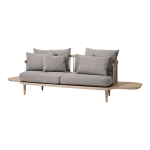 Canapé deux places en bois de haute qualité, design tendance et élégant, avec mousse et tissu de qualité supérieure, idéal pour la maison, l'hôtel et la villa. - Product Image 2