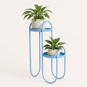 Modern 2-Tier Metal Plant Stand Minimalist Style Multi-Level Flower <b>Pot</b> <b>Holder</b> for Indoor Living Room and Balcony Garden Decor - Product Image 5