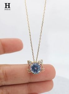 จี้สร้อยคอรูปแมวทองคำ - ของขวัญเครื่องประดับชั้นดีสำหรับเธอ - เครื่องประดับพลอยที่ปรับแต่งได้ - Product Image 2