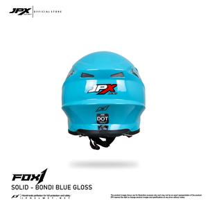Le JPX Fox1 Solid Bondi Blue Gloss, doté d'un design élégant et d'une finition métallique audacieuse pour une protection optimale. - Product Image 4