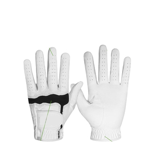 White Leather <b>Golf</b> Gloves Full Finger Breathable Non-Slip Outdoor Sports Men Women - Product Image 1