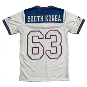 เสื้อเบสบอลเกาหลีใต้ แบบยูนิเซ็กซ์ คอวี แขนสั้น ผ้าตาข่ายโพลีเอสเตอร์พิมพ์ลายระเหิด ซับเหงื่อ ระบายอากาศได้ดี เหมาะสำหรับฤดูร้อน ชุดทีม - Product Image 4