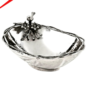 Bol de service en métal poli haut de gamme, fait main par un designer, en aluminium moulé, pour la maison, l'hôtel, les fêtes - Bol écologique - Product Image 1
