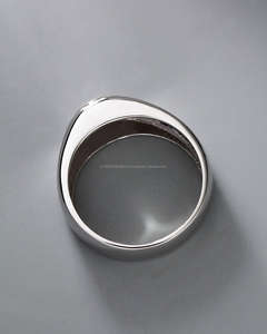 Anillo de Compromiso/Boda Vintage de Oro Blanco de 14k con Ágata Redonda de Corte Brillante Cultivada en Laboratorio IGI, Unisex, Ideal para Aniversarios y Fiestas - Product Image 3