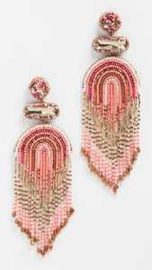 Boucles d'oreilles pendantes à pampilles perlées roses pour femmes, style bohème, bijoux de fête - Product Image 6