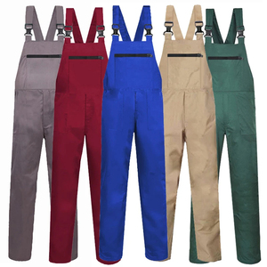 Combinaison de travail bleue pour hommes, en coton, anti-poussière, avec bretelles réglables, uniforme - Product Image 6