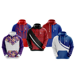 Sudadera con Capucha para Hombre, Manga Raglán, Estampado por Sublimación, Patrón Geométrico, Estilo Casual de Otoño, 100% Poliéster, Transpirable, Corte Regular - Product Image 3