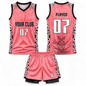 Conjuntos de Uniformes de Baloncesto Sublimados Personalizados al por Mayor, Manga Corta, 100% Poliéster, para Todas las Temporadas, Impresión Personalizada, Diseño de Kit Completo - Product Image 1