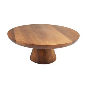 Venta caliente de lujo asta soporte pastel soporte elegante decorativo madera superior Metal mesa para restaurante decoración pastel caliente herramientas - Product Image 6