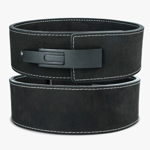 Suede Lined Lever Belt Men Women Powerlifting <b>Gym</b> Leather Belt Manufacturer - Product Image 2
