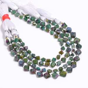 Top Quality Ruby Zoisite Faceted Nugget Tumble Shape Gemstone <b>Beads</b> Strand 8x8mm Loose <b>Stone</b> <b>Beads</b> For Jewelry Making Wholesale - Product Image 6