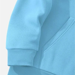 เสื้อฮู้ดพิมพ์ลาย Have A Good Day สีฟ้าอ่อน ผ้าฝ้าย สไตล์ลำลอง ทรงโอเวอร์ไซส์ สไตล์ฤดูใบไม้ผลิ โลโก้ด้านหลัง - Product Image 4