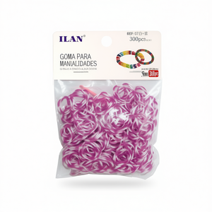 Gomma per Artigianato 300 Pezzi Bianco Viola Ref221367 - Product Image 1
