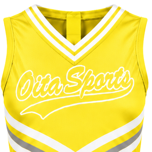 Yellow Cheer <b>Shirt</b> Sleeveless Sports Team Uniform Top Athletic Performance Wear Cheerleading Training Competition Clothing - Product Image 6