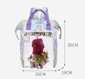 Sac à dos à langer multifonctionnel en nylon imperméable de haute qualité, grande capacité 35x26x19cm, idéal pour les voyages toutes saisons - Product Image 2