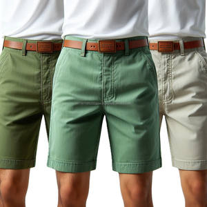 Short droit de sport Highstreet pour hommes, pantalon court de golf respirant, teint uni, durable, décontracté, 100% coton - Product Image 3