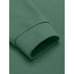 Suéter de Manga Larga para Hombre, Cierre de Cremallera de un Cuarto, Corte Ajustado, Color Sólido, Suave, Elástico, Transpirable, Ligero, Informal, para Uso Diario - Product Image 5