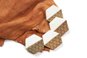 <b>Marble</b> Wooden Coaster <b>Set</b> Handmade Modern Drink Holder for Kitchen Dining <b>Coffee</b> <b>Table</b> Elegant Decorative Accent - Product Image 3