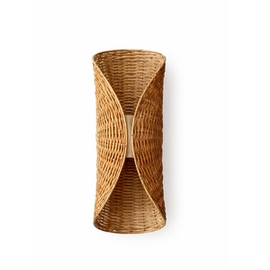 Modern wall lampshade handweaving rattan <b>sconces</b> curved edge <b>light</b> shade <b>sconce</b> cheapest price - Product Image 1