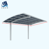 Abri de stationnement pour voiture en aluminium, pergola durable avec toit en polycarbonate, design moderne, simple, léger, pour la protection des véhicules en extérieur
