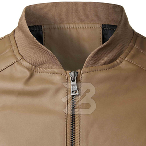 Chaqueta de Cuero PU Unisex, Estilo Béisbol, Corte Ajustado, Informal, para Motocicleta, Tallas Grandes, Transpirable, Color Sólido, a la Moda - Product Image 2