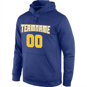 Custom Stitched Royal Gold White Sports <b>Pullover</b> Hoodie Custom Team Name Number Athletic Sweatshirt for <b>Men</b> Women Custom Apparel - Product Image 2