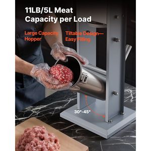 Insaccatrice Manuale a Doppia Velocità per Uso Intensivo, 11 LBS/5 L, Verticale, per Insaccati, in Acciaio Inossidabile - Product Image 4