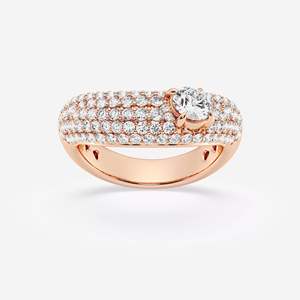 Women's Diamond Engagement Ring Round Brilliant Cut Pave Setting Luxury Fine Jewelry - Product Image 2