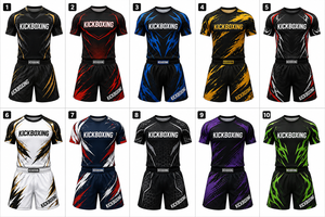 Ensemble de short et de t-shirt d'entraînement de kickboxing sur mesure, uniforme de kickboxing personnalisé OEM, vêtements de sport - Product Image 2