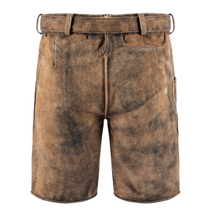 Vente en gros de Lederhosen bavarois authentiques pour hommes, en cuir de vache véritable, shorts d'Oktoberfest, pantalons traditionnels allemands Trachten - Product Image 2