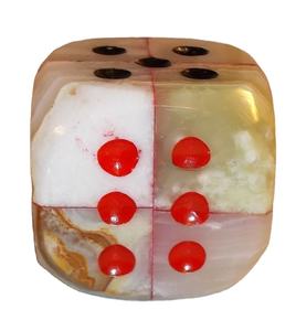 Jeu de dés en onyx patchwork coloré pour les jeux de rôle sur table, D&D, Donjons et Dragons, jeux de société, cadeau pour collectionneurs - Product Image 1