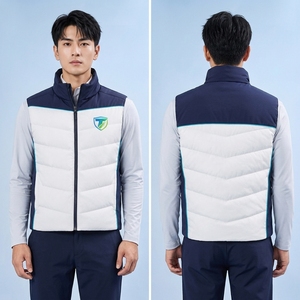 Chaleco Acolchado Informal para Hombre, Tejido de Poliéster Suave, Acolchado Cálido, Cierre Completo con Cremallera Frontal, Cómodo para el Uso Diario en Invierno - Product Image 4