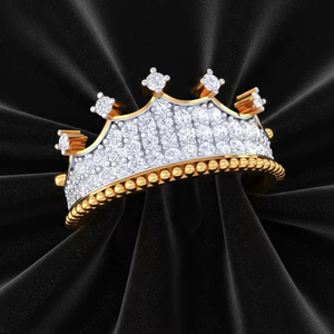 Anillo de Corona de Oro de Lujo para Mujer, Estilo Princesa Elegante, Joyería para Boda y Aniversario - Product Image 3