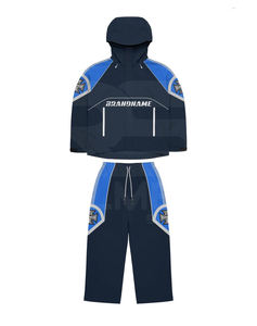 Chándal Impermeable 100% Nailon de 2 Piezas, Pantalón y Chaqueta con Capucha, Logotipo DTF, Líneas Reflectantes de Malla Interior, Chándal Cortavientos - Product Image 2