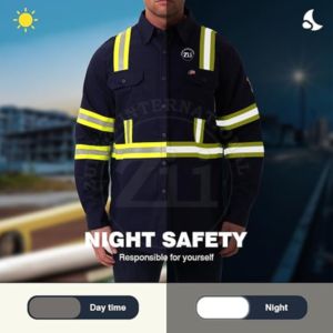 Chemise de sécurité pour soudeurs ZUNEZI INTERNATIONAL ZI-7089 en coton FRC, résistante au feu, avec coutures soudées anti-vapeur, niveau de protection 300C-500C - Product Image 4