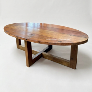 Handcrafted Wooden <b>Coffee</b> <b>Table</b> Reclaimed Boat Wood Original Color for Indoor Outdoor Home Villa Furniture High Quality - Product Image 2