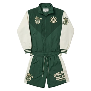 Custom Logo Plus Size <b>Men</b> Windbreaker Tracksuit Set Patchwork Zip Up Streetwear Jogger <b>Jacket</b> & Shorts Set Satin Fabric Casual - Product Image 1