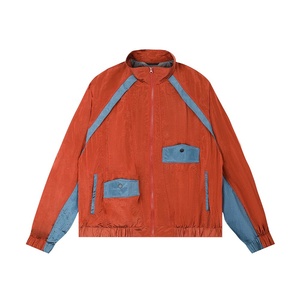 2025 Customized Breathable Hooded Windbreaker <b>Jacket</b> Thin Outdoor <b>Waterproof</b> Rain Anorak With Stand Collar Custom Mesh Lining - Product Image 1