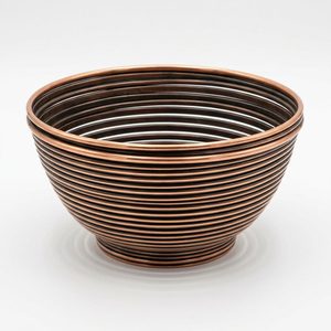 Cesta de Alambre de Hierro y Cobre Antiguo de 26 cm, Hecha a Mano, Decoración de Pared Enrollada, Decoración de Mesa para Bodas, Centros de Mesa para Bodas - Product Image 1