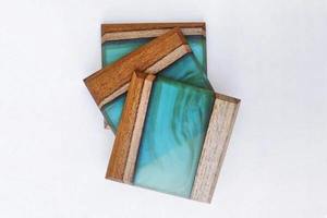 Posavasos de Madera Reutilizables Modernos y Duraderos Hechos a Mano de Buena Calidad, Forma Irregular, Tamaño Personalizado, Ecológicos, para el Hogar, la Oficina, Regalo - Product Image 2