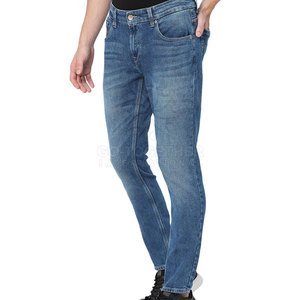 Pantalones de mezclilla de ajuste cómodo, tela suave, duraderos, para uso diario y estilo informal al aire libre, pantalones para hombre - Product Image 2