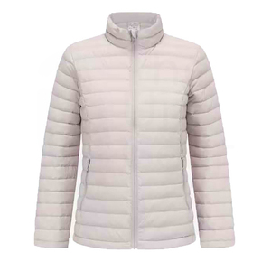 Lightweight <b>Puffer</b> <b>Jacket</b> Unisex Stand Collar Zipper Closure Windproof Casual Winter Coat Solid Color Polyester Wadding <b>Thin</b> Fit - Product Image 5