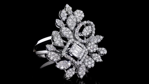 Anillo de Diamantes Cultivados en Laboratorio de Oro de 14K con Diseño Floral Ilusorio para Mujer, Anillo de Lujo con Certificado IGI, Regalo de Rodio, Anillo de Compromiso o Boda - Product Image 4