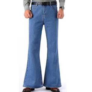 Jean droit en denim brut à lisière, 100 % coton, taille mi-haute, léger, personnalisé en usine pour homme - Product Image 1